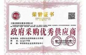 政府采購優(yōu)秀供應商榮譽(yù)證書(shū)